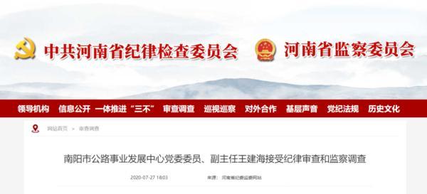 南阳两名干部被查
